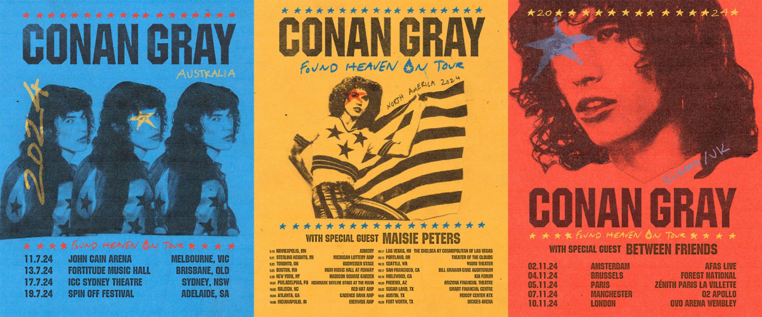 Conan Gray 'Found Heaven' On Tour Poster. Credit: PRESS