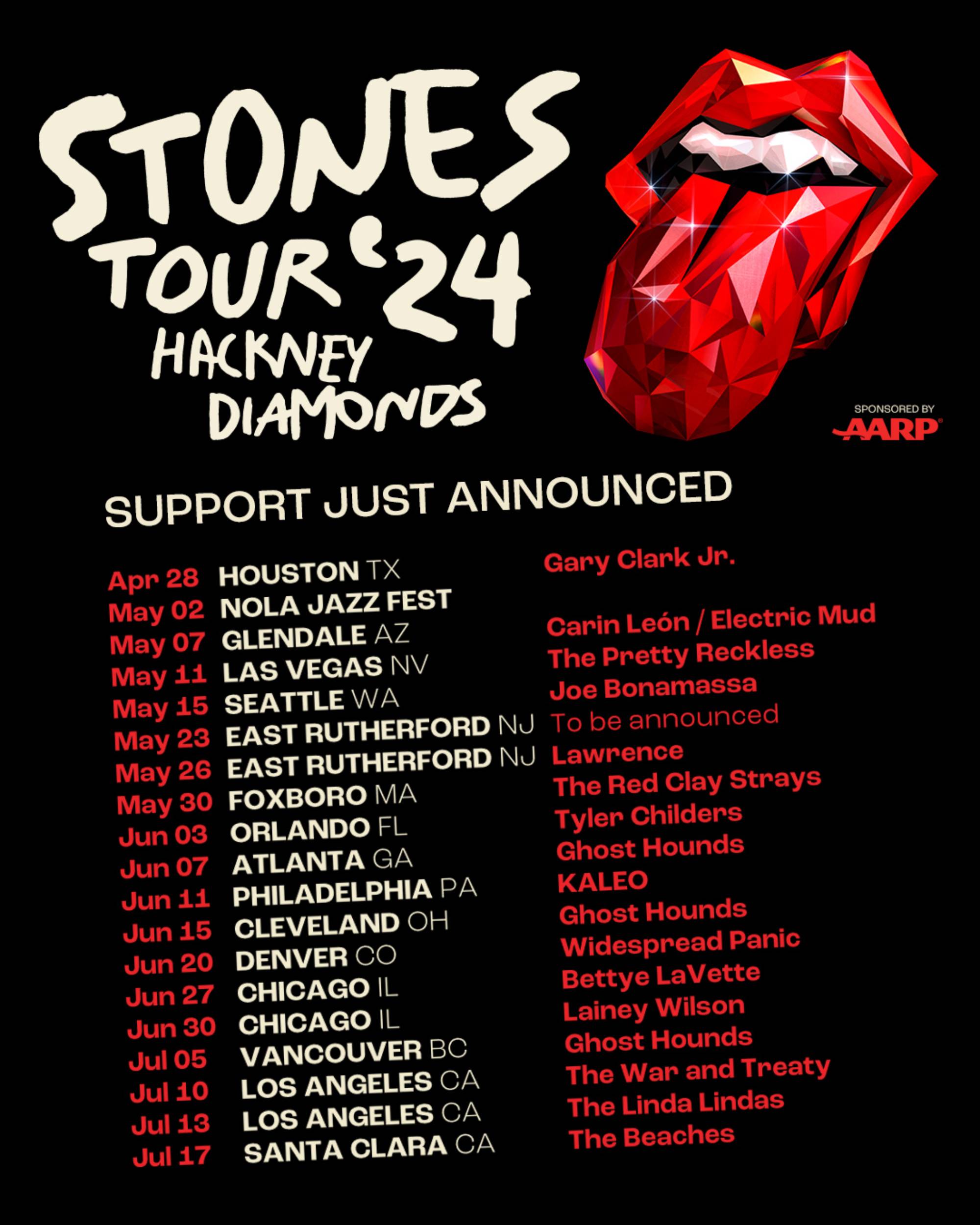 2024 Rolling Stones All Dates-Support Poster. Credit: PRESS.