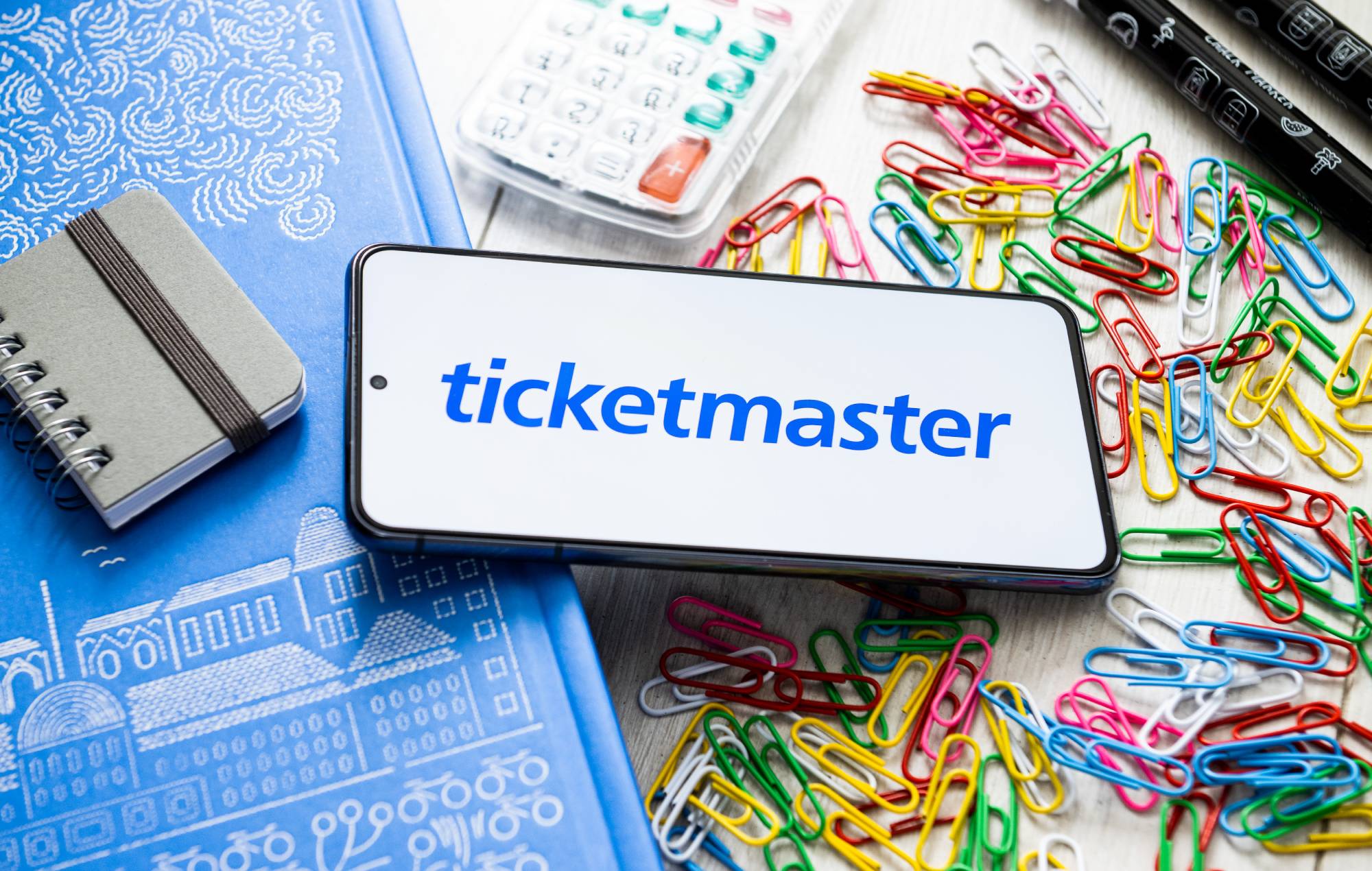 In this photo illustration a Ticketmaster logo seen displayed on a smartphone. Credit: Mateusz Slodkowski/GETTY