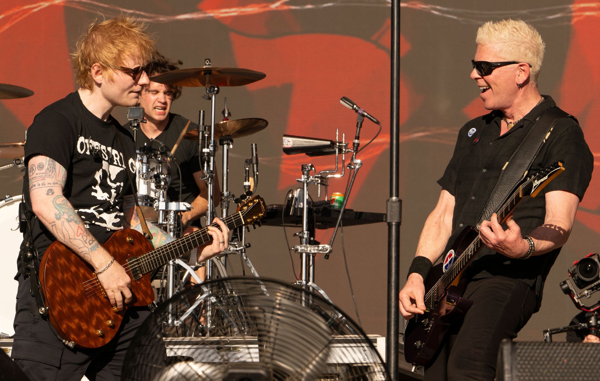 Ed Sheeran performs with The Offspring at BottleRock Napa Valley 2024.