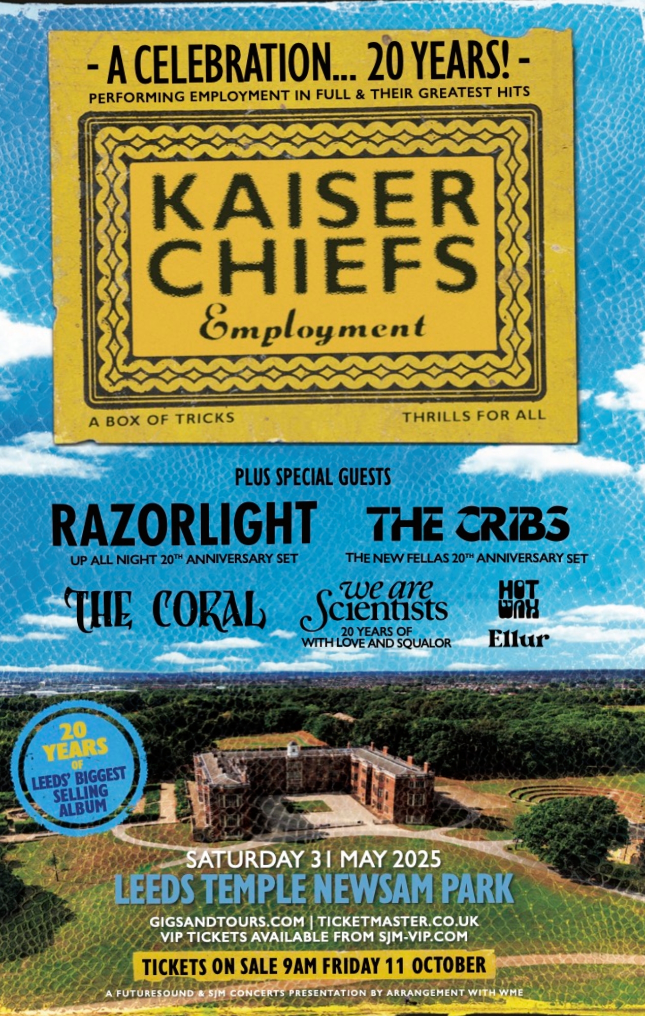 Kaiser Chiefs tour poster (Credit: Press)