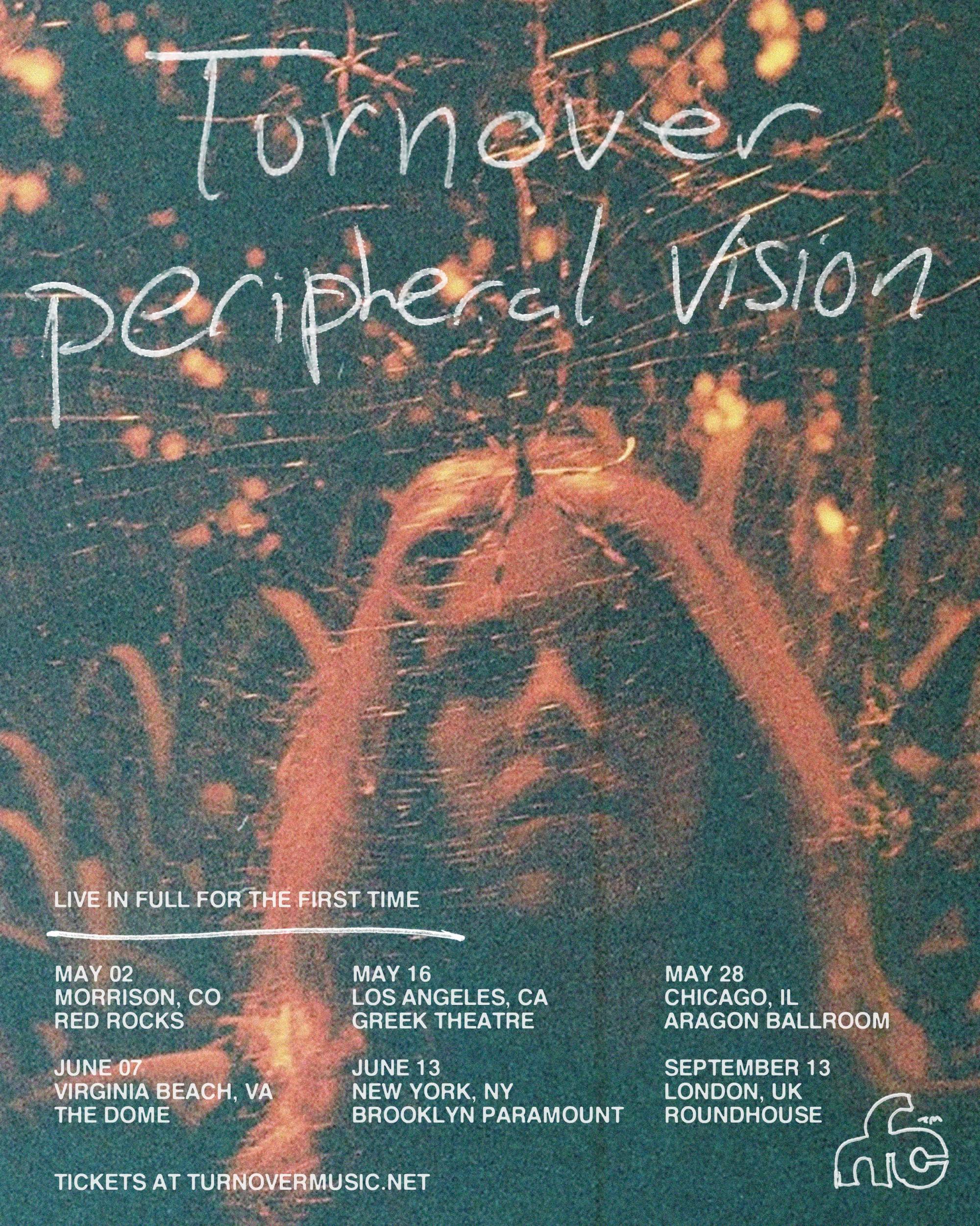 Turnover 2025 'Peripheral Vision' 10th anniversary tour poster. Credit: PRESS