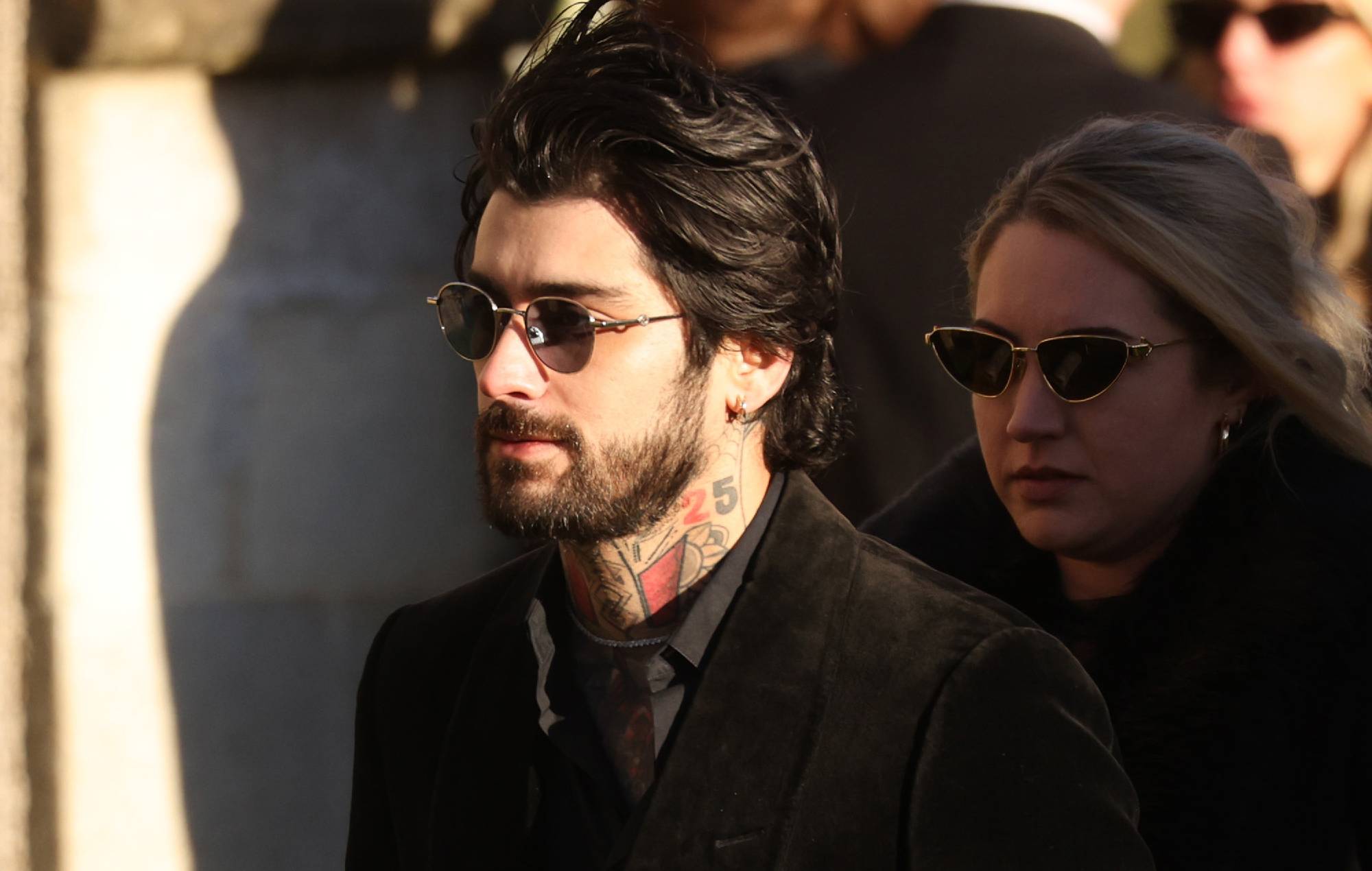 Zayn Malik leaving Liam Payne's funeral service