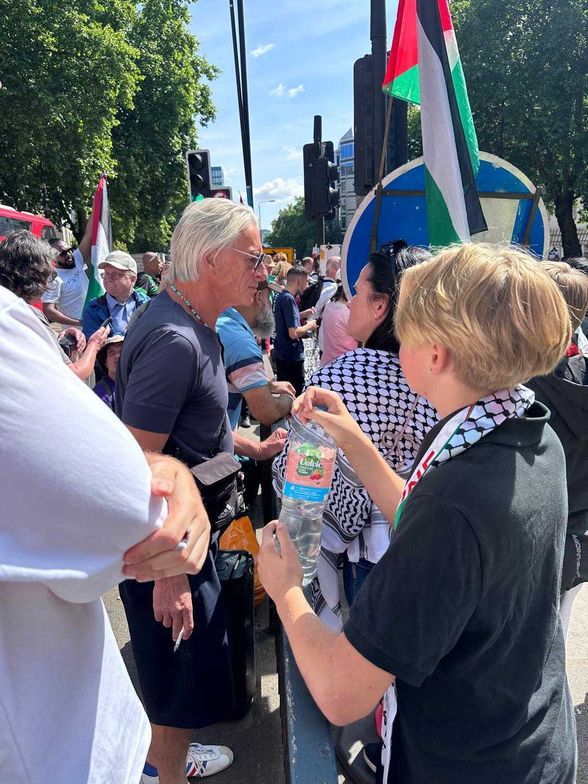 Paul Weller supports Kneecap outside Westminster, June 18 2025