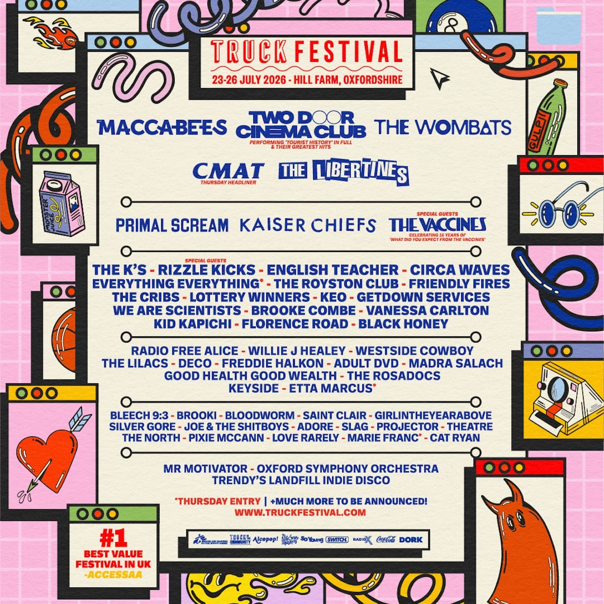 Truck Festival 2026 line-up poster