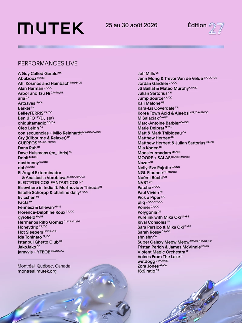 MUTEK 2026 Lineup