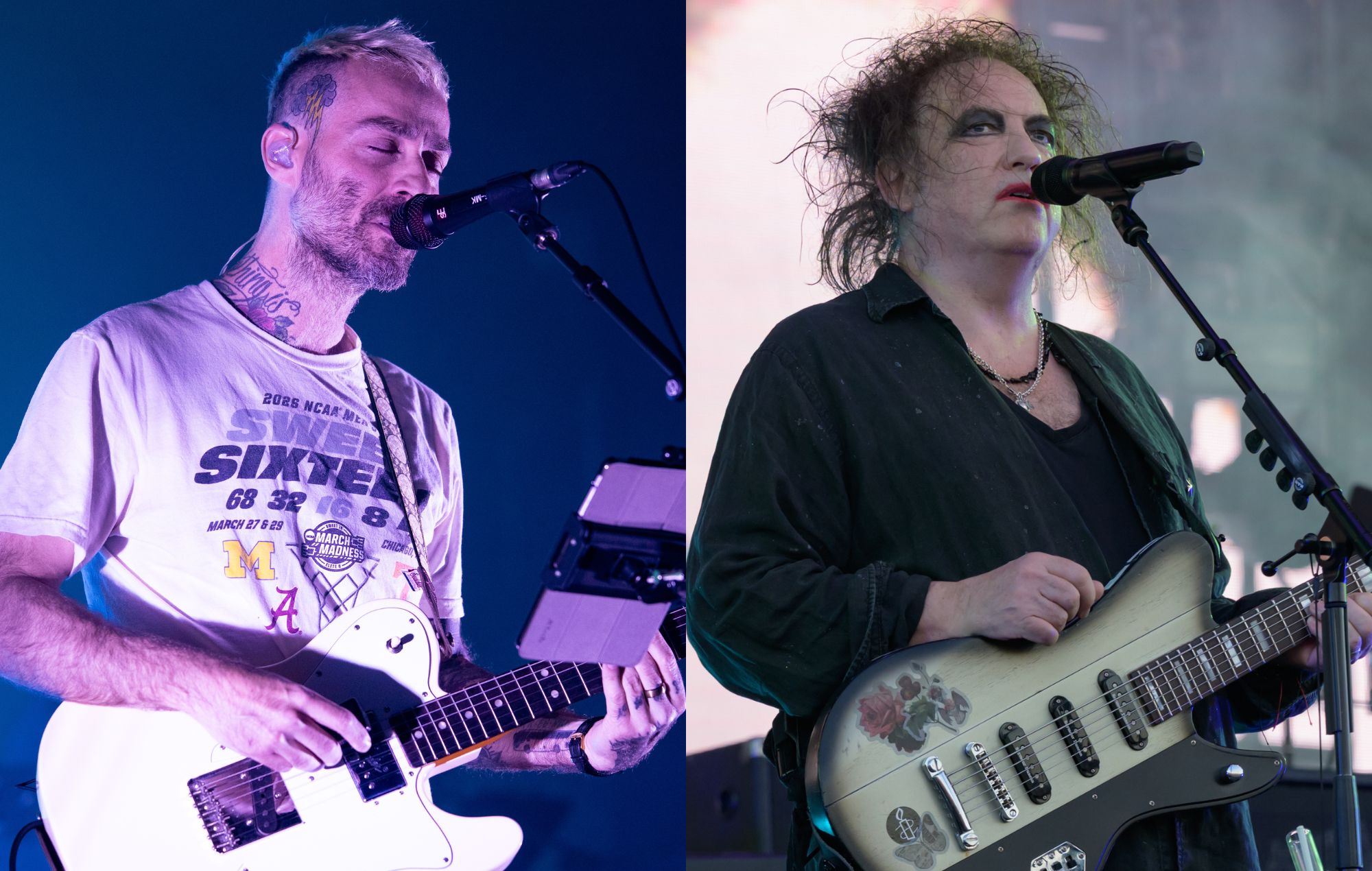 Mike Kinsella of American Football and Robert Smith of The Cure